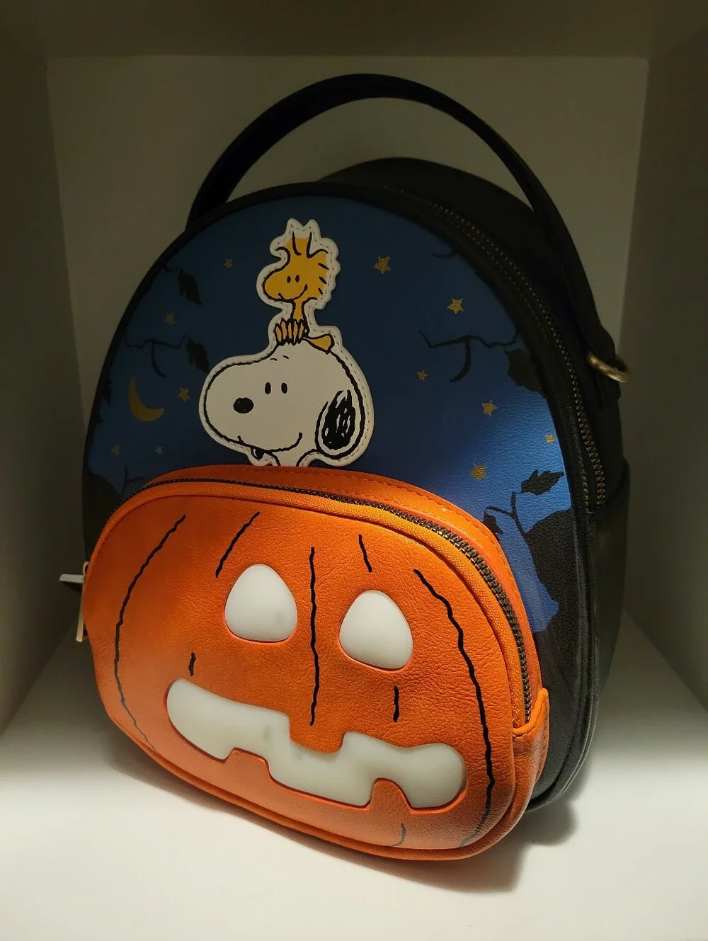 Peanuts Snoopy Great Pumpkin Light Up Convertible Backpack NWT